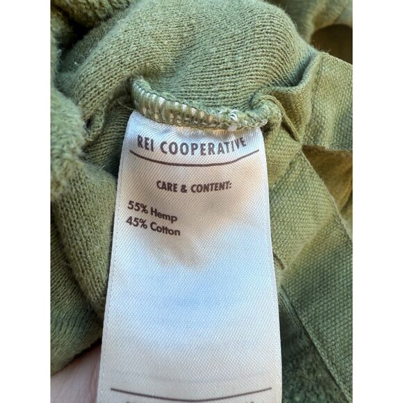 REI Co-op Green Hemp Cotton Mock Neck Snap Pullover Sweatshirt Women's Medium‎ - Picture 6 of 6